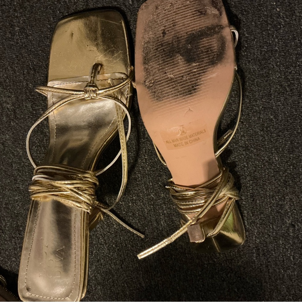 Elegant Gold Women's Heels